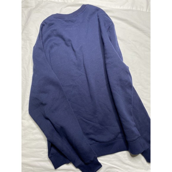 Navy Blue Nike Mini Swoosh Crewneck Sweatshirt XL - Grey Tag - Picture 4 of 4